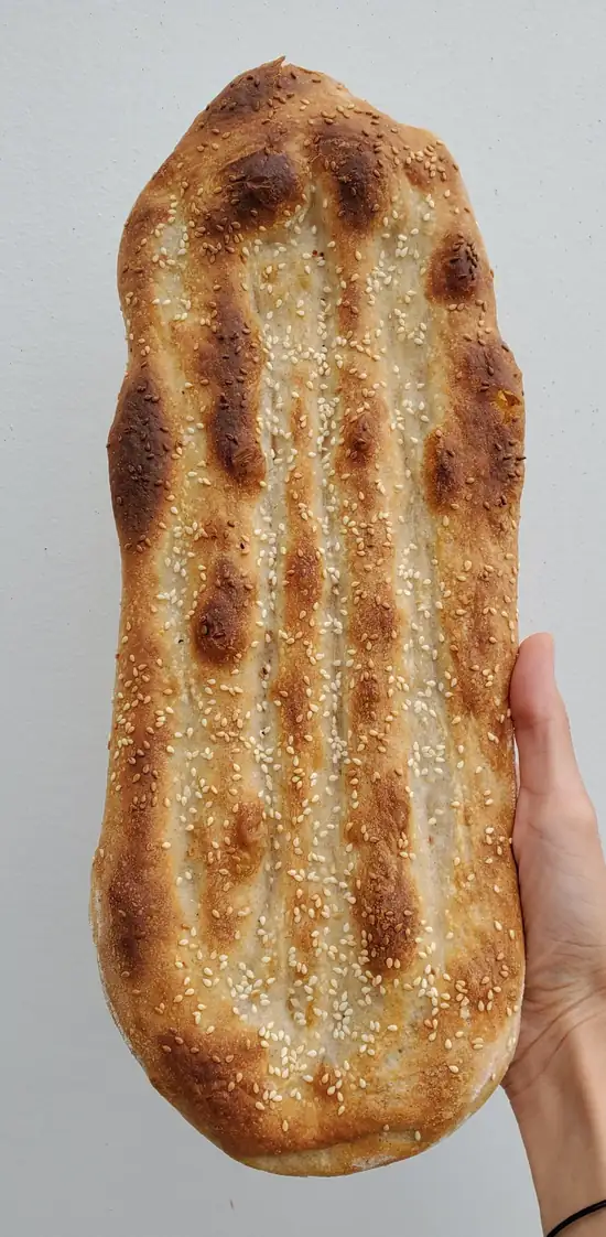Persian barbari flatbread with sesame seeds