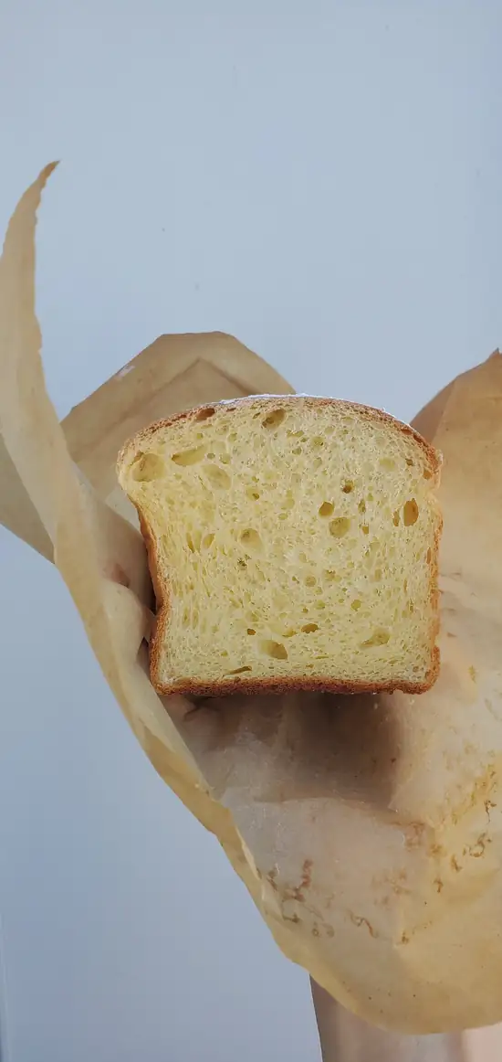 Slice of house-made brioche loaf