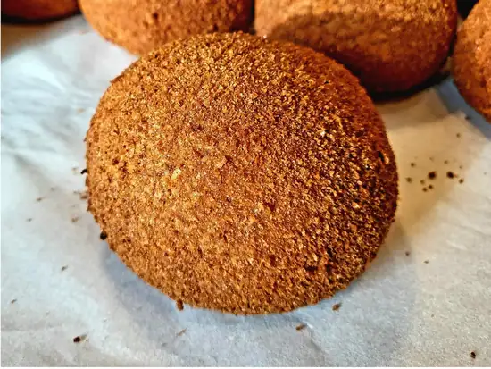 Fresh baked sesame brioche roll